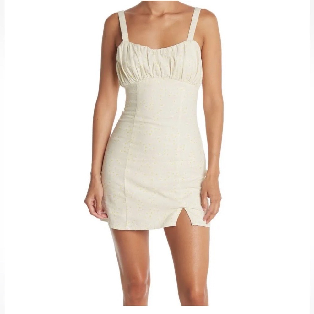 Abound Runched Linen Mini Dress Size M